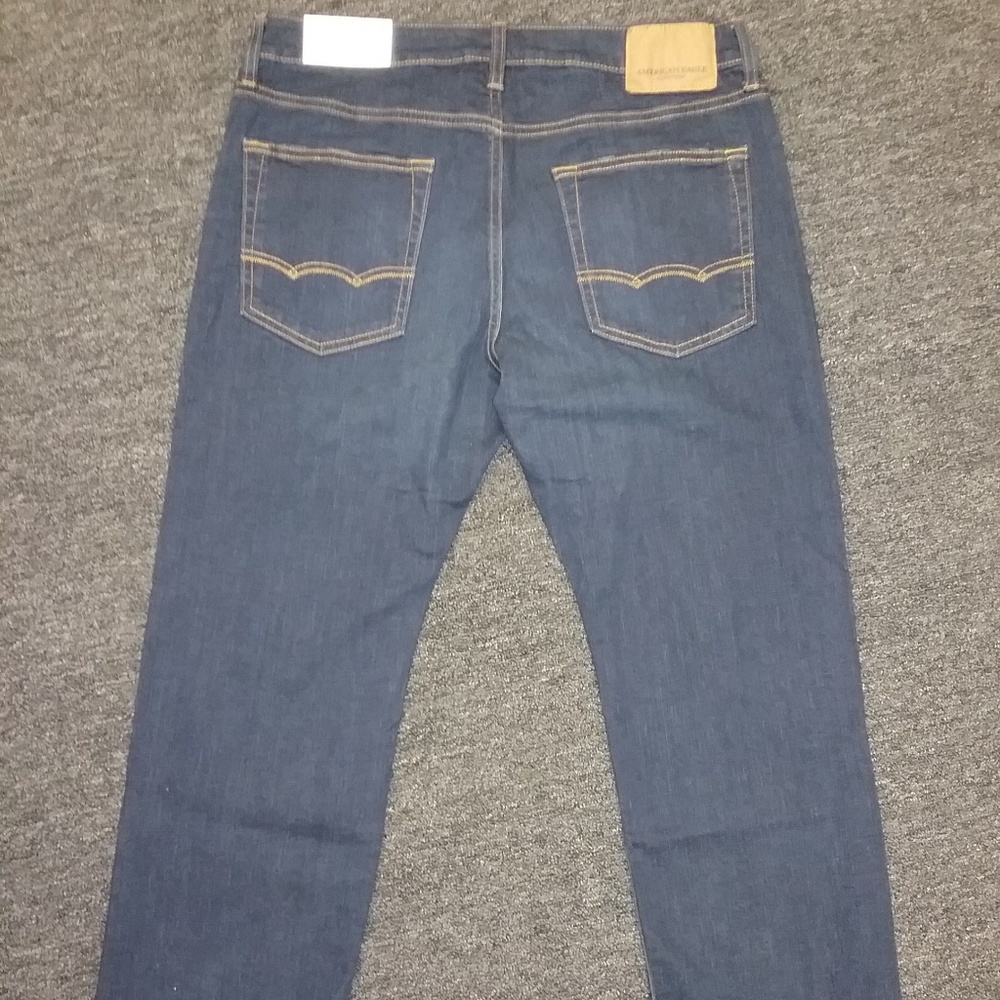 AEO Mens Orig Straight Extreme Flex - Medium Indigo No. 4165 - 38x30 - NWT - Picture 2 of 6